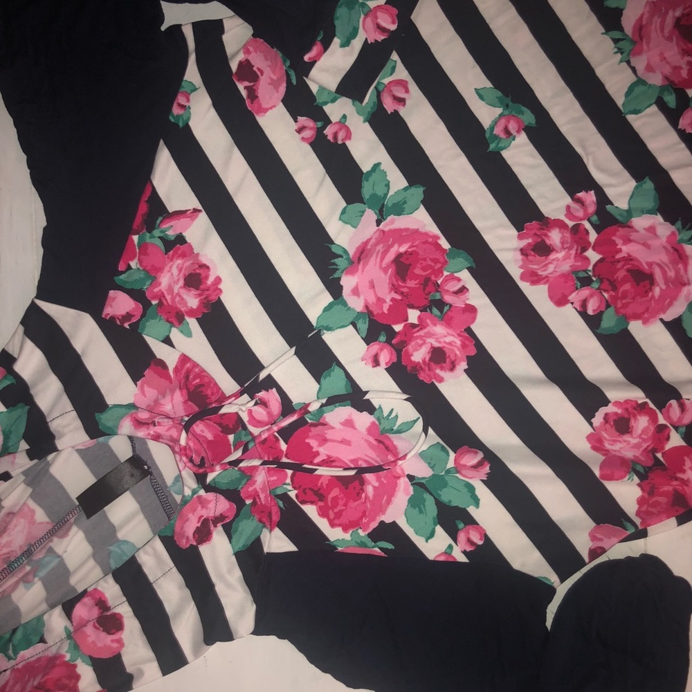 Floral high low sweatshirt